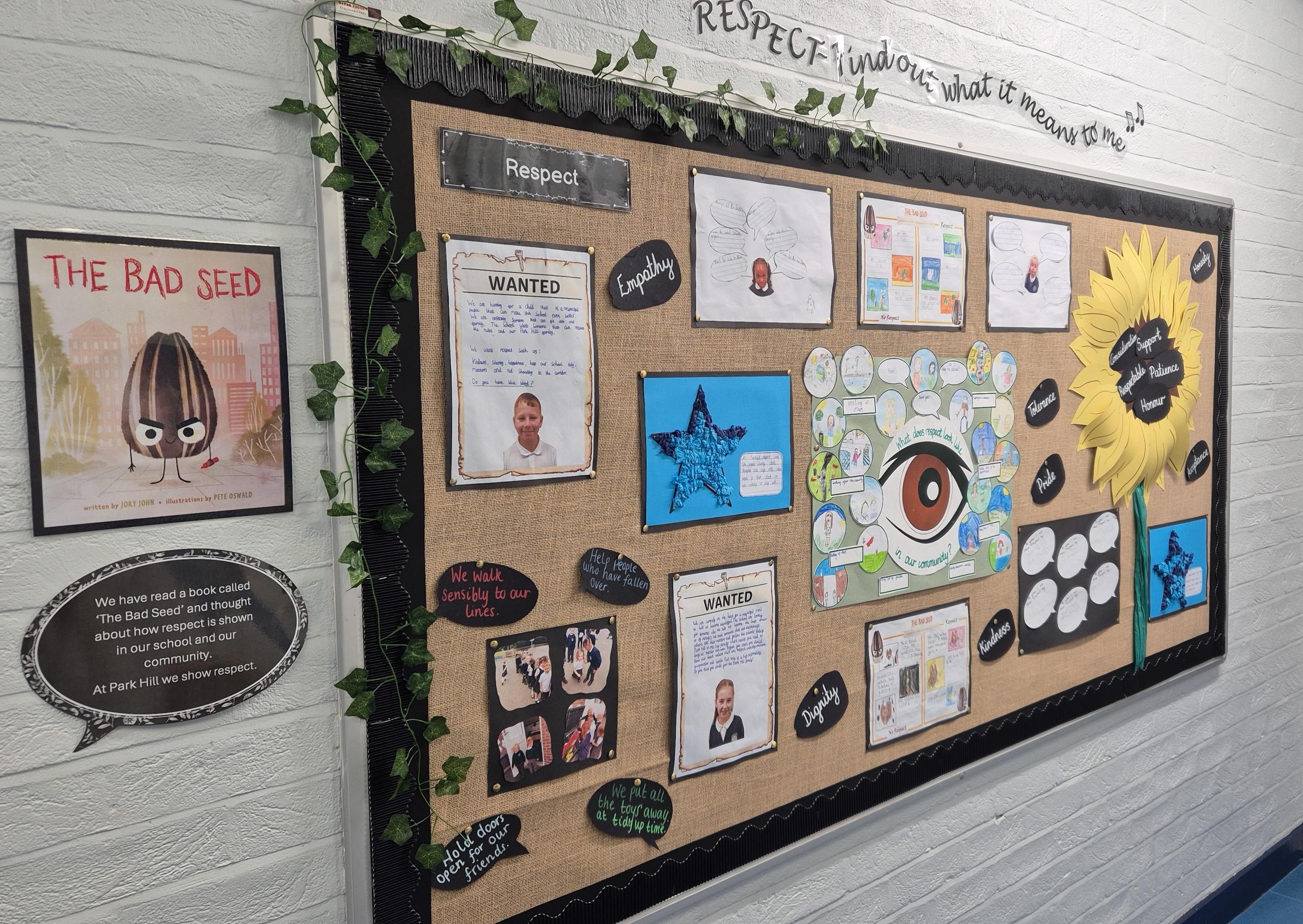 One of our whole school Value's display.